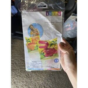 Intex Dinosaur Arm Bands Inflatable Kids Swim Floaties Swimmies Age 3-6 NEW